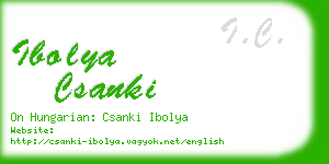 ibolya csanki business card